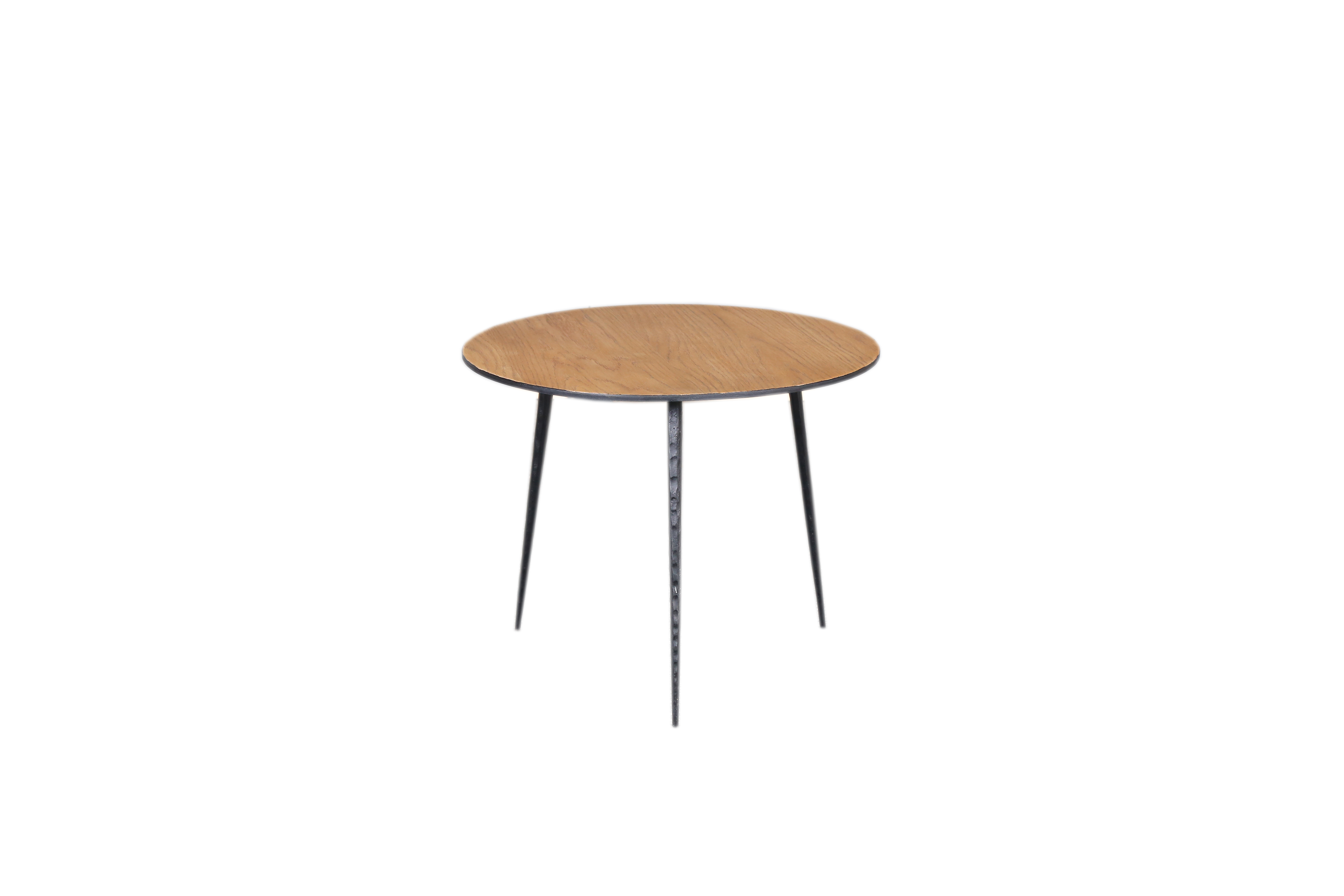 MS416-01  Wooden Color-Wrought iron Round Tea Table