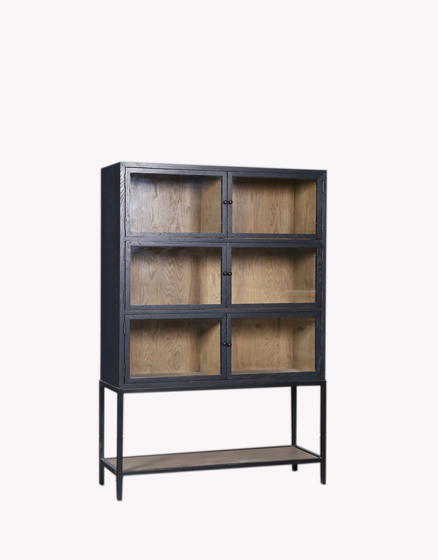 MS409-01-Wrought iron display cabinet