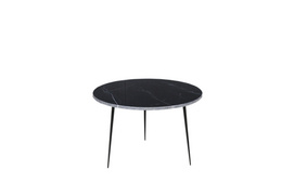 MS414-01  Black and white lychee edge-iron round table