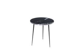 MS415-01  Black and white lychee edge-iron round table