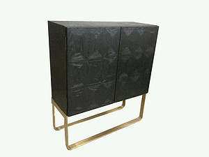 MU53-01-Wrought iron bucket cabinet
