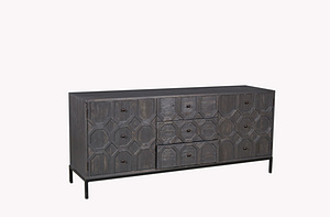 MS403-01-Wrought iron bucket cabinet