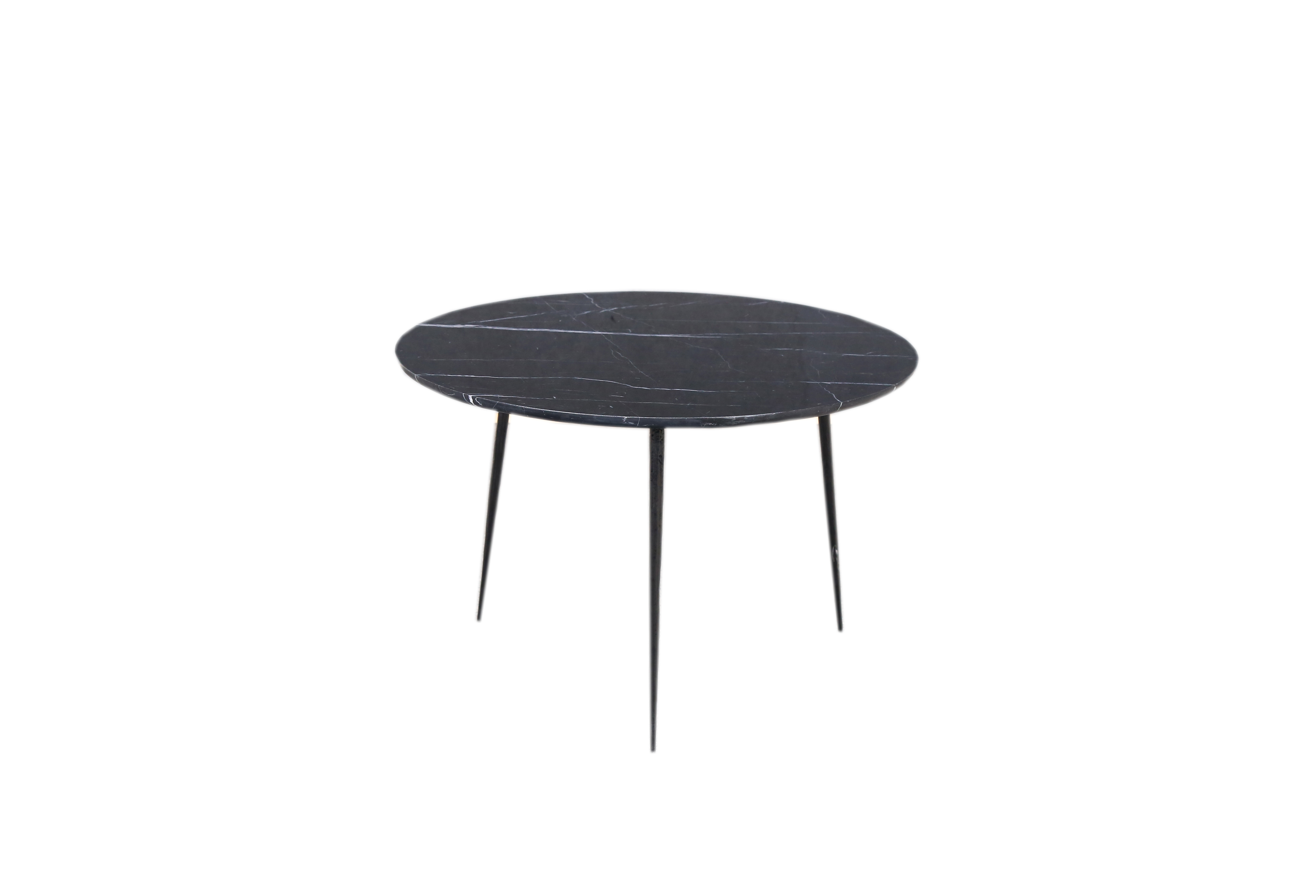 MS414-01 Black and white root hypotenuse-iron round table