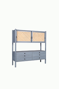 MD08-220-Oak veneer cabinet