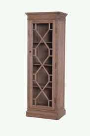 MD08-209-Oak veneer display cabinet
