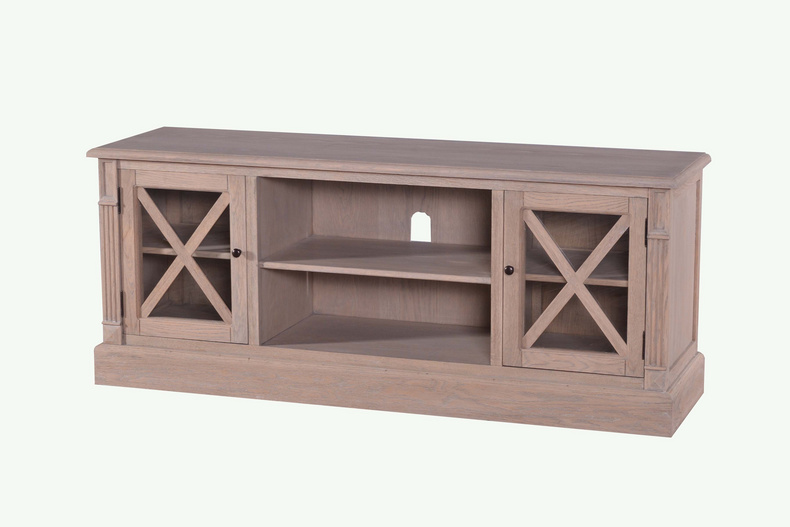 MD06-202-Oak Veneer TV Cabinet