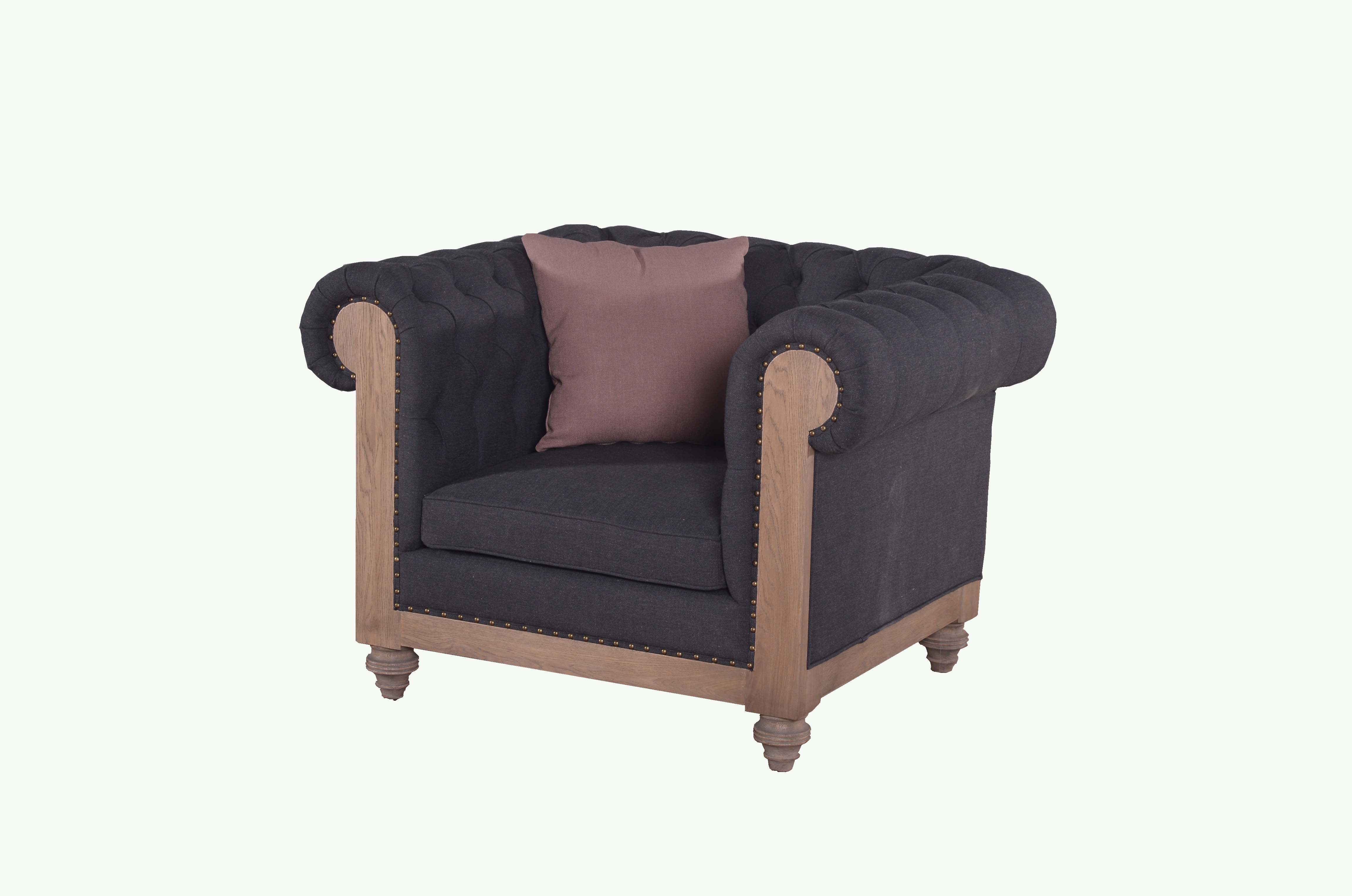 MD04-194-Oak Veneer Single Sofa