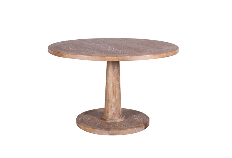 MD03-139-Oak Veneer Round Tea Table