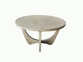 MD02-174-Oak Veneer Round Tea Table