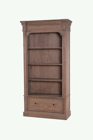 MD08-207-Oak veneer display cabinet