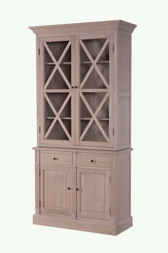 MD08-193-Oak veneer display cabinet