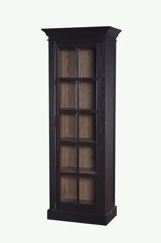 MD08-126-01-Oak veneer display cabinets