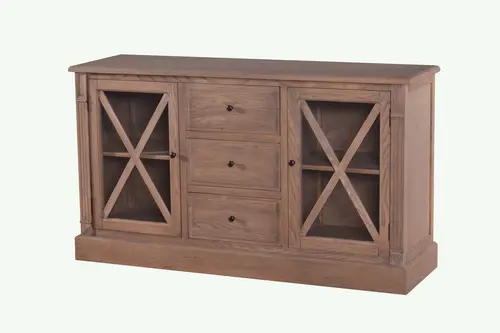MD07-211-Oak veneer cabinet