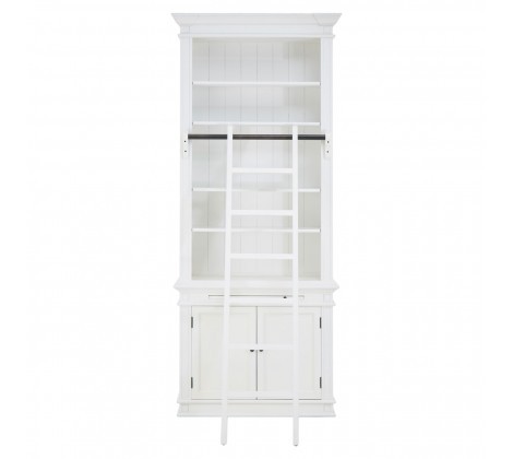 European classical poplar white bookcase