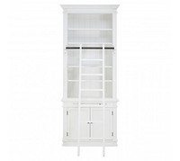 European classical poplar white bookcase