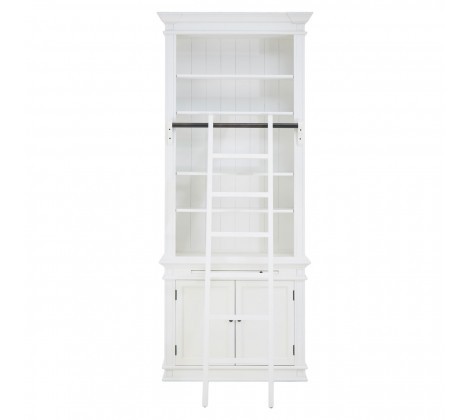 European classical poplar white bookcase