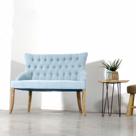 European classic style fabric blue sofa