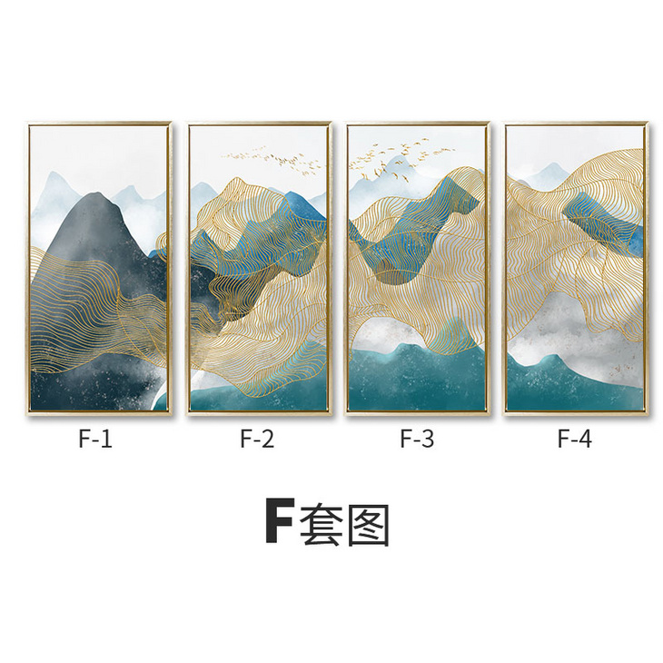 山水风景油画客厅装饰画大气大幅玄关挂画餐厅壁画