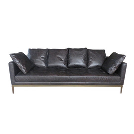 Modern Black Leather Multi Seater Sofa S0223-3D