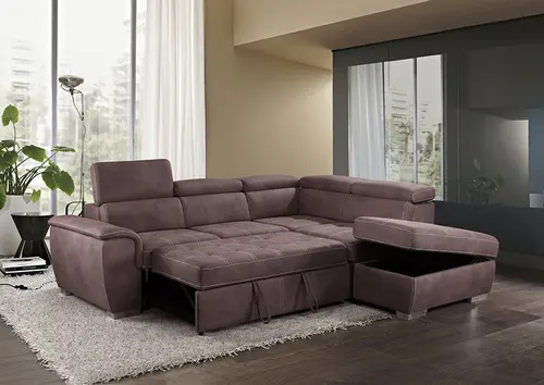Modern Fabric Sectional Sofa with Storage Space  #19751-L3