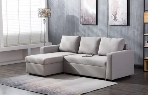 Modern Style Fabric Living Room Sofa