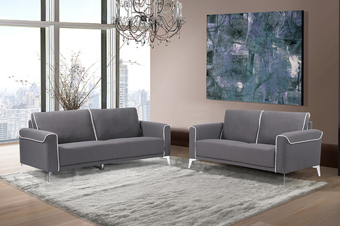 Modern Grey Fabric Sofa  W8051