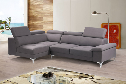 Modern Grey Fabric Corner Sofa  W8103
