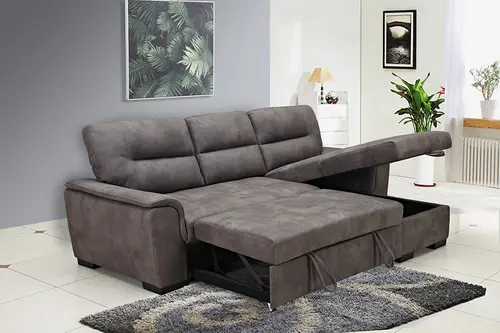 Luxury Fabric Sectional Sofa Bed #19936-L2