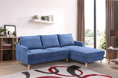 W8111 Modern Blue Fabric Sofa