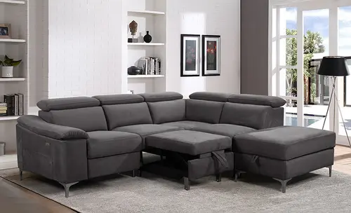Modern Fabric Sectional Sofa with Storage Space #20035-L3