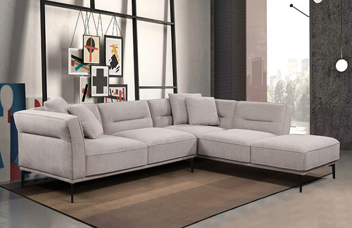White Fabric Sectional Sofa #20030-L3