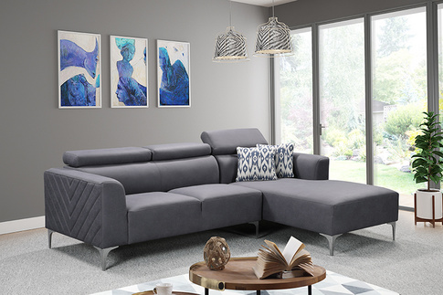 Modern Fabric Corner Sofa W8011