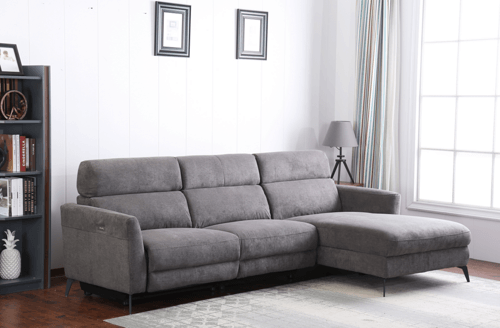 Electric sofa modern style fabric grey