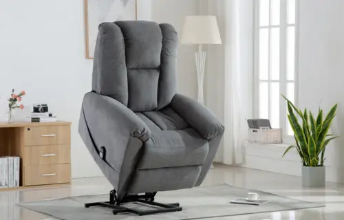 Modern Style Fabric Leisure Chair Grey