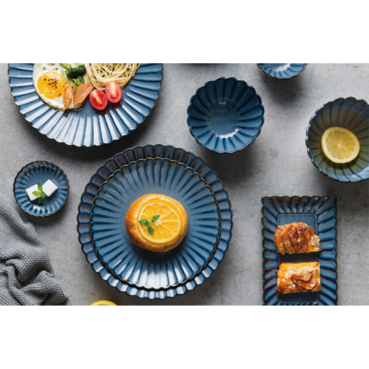 日式餐具-蓝色菊皿单品系列