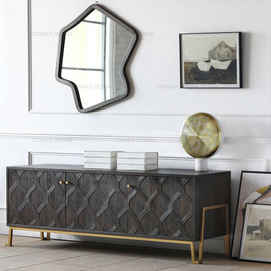 CORNER Living room coffee table simple modern Nordic solid wood light luxury ins industrial style