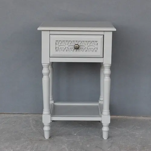 Lucy Carved Nightsthand Bedside Cabinet