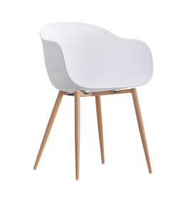 XRB-1009-C 沙发的塑料座椅表面仿木餐椅的腿