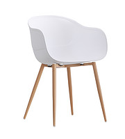 Sofa plastic seat surface imitation wood dining chair legs XRB-1009-C