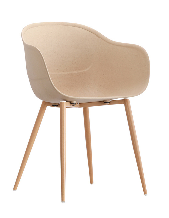 XRB-1009-C 沙发的塑料座椅表面仿木餐椅的腿