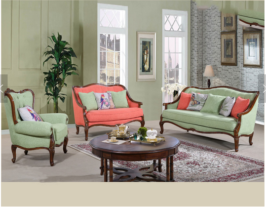 古典复古面料1座沙发的家庭家具