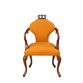 Wood frame leather chair