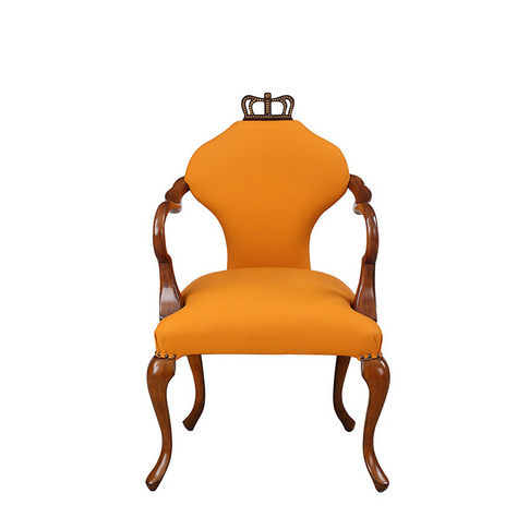 Wood frame leather chair