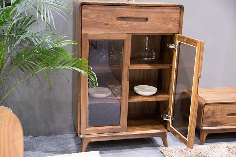 Walnut Dining Storage Cabinet with Door