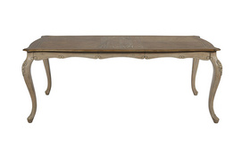Classic wood carved rectangular dinning table