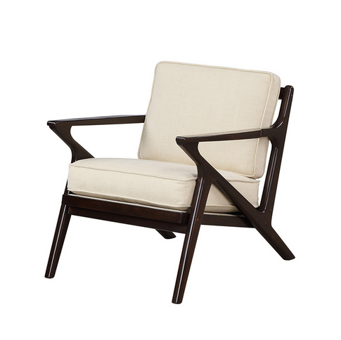 Wood frame armrest accent chair