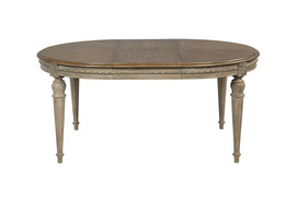 Adjustable oval classic wood dinning table