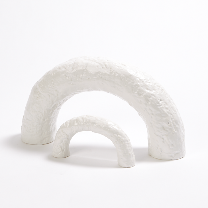 哑白色切割陶瓷拱形 Carved Arch-Matte White