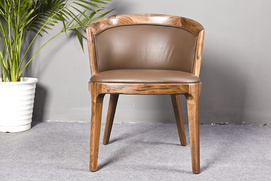 Leather Upholstered Table Chair Walnut new product