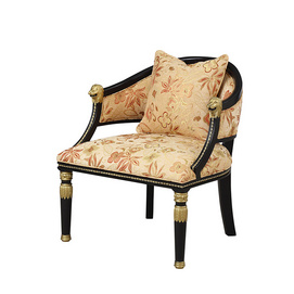 Luxury armrest wood frame accent chair